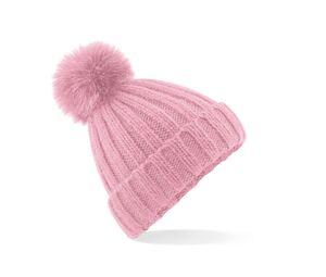 Beechfield BF413 - Verbier large mesh Pop Pom beanie Dusky Pink