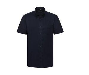 Russell Collection JZ933 - Men's Short Sleeve Easy Care Oxford Shirt Bright Navy