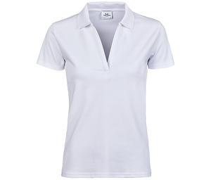 Tee Jays TJ1409 - Womens luxury V-neck stretch polo White
