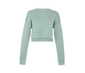 Bella + Canvas BE7503 - Women's short round neck sweatshirt Dusty Blue